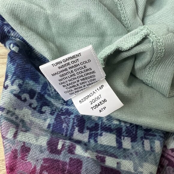 ONE WORLD Brushed Knit Tunic Top Sizes XS S Medium Studded Sharkbite Hi Low Hem - Picture 9 of 10